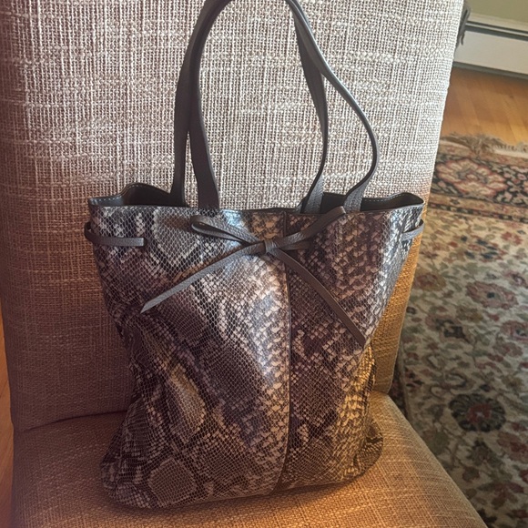 Banana Republic Handbags - Banana Republic Snake Print Tote Bag